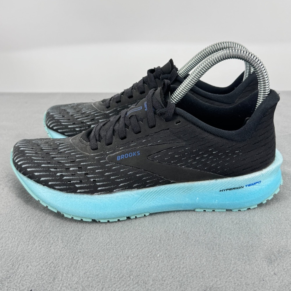 Brooks Hyperion Tempo Running Shoes Womens 6.5 Black Blue 1203281B082 Speed